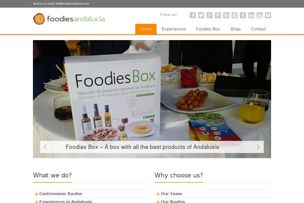 foodiesandalucia.com site used Interfaz