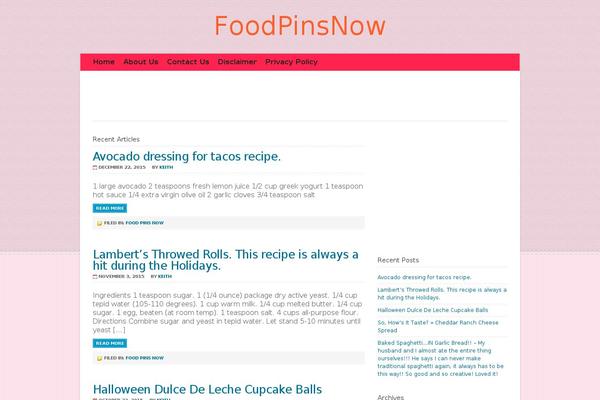 foodpinsnow.com site used Wp-venus104