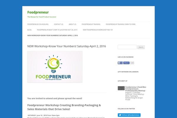 foodpreneur.com site used NuvioImpress Green