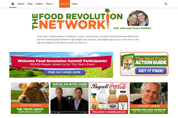 foodrevolution.org site used Frn-wordpress-theme