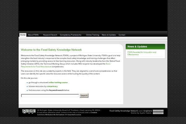 Graphene theme site design template sample