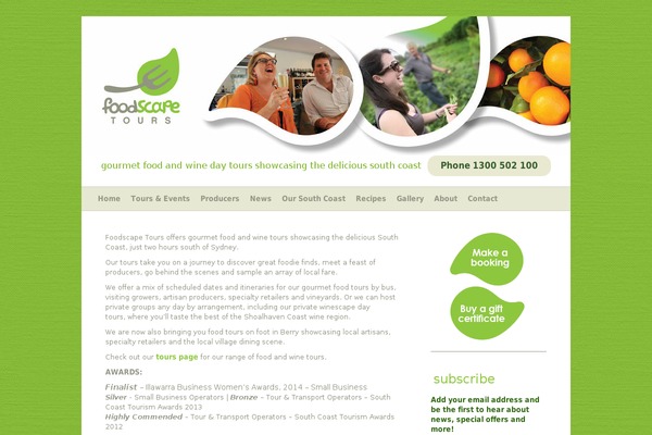 foodscapetours.com.au site used Foodscape