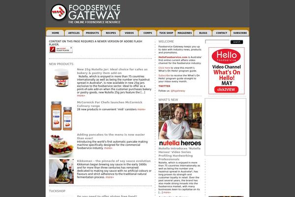foodservicegateway.com.au site used Fsg