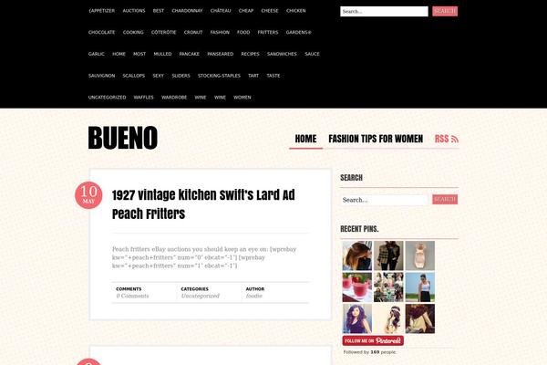 Bueno theme site design template sample