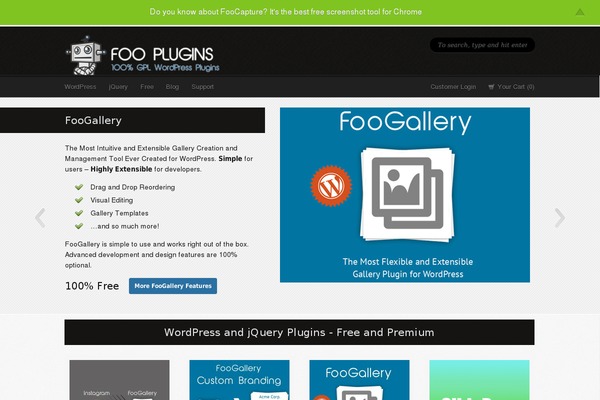 fooplugins.com site used Fooplugins-website