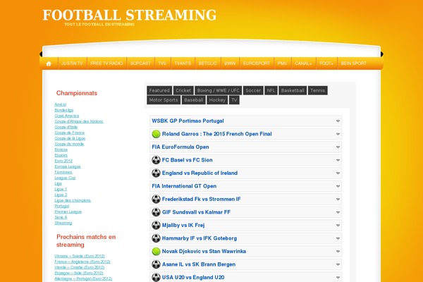 football-streaming.tv site used All Orange