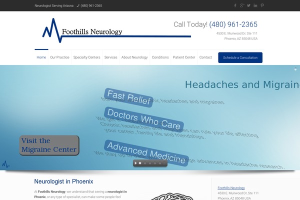 foothillsneurology.com site used Sspider