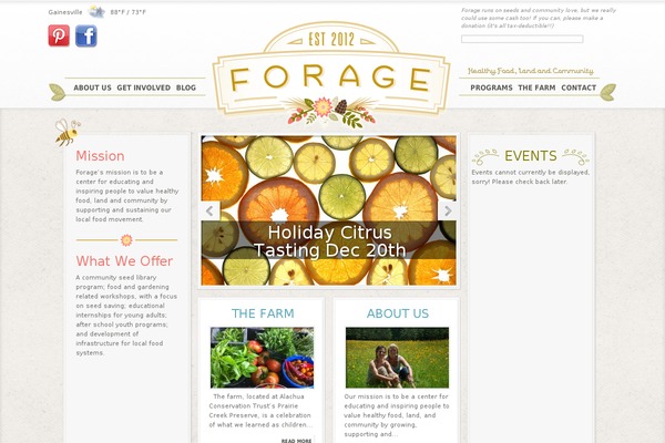 foragefarm.org site used Fashion Sleeve