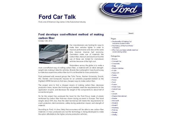Ford theme site design template sample