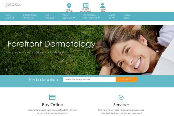 forefrontderm theme websites examples