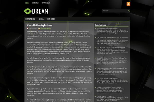 Dream theme site design template sample