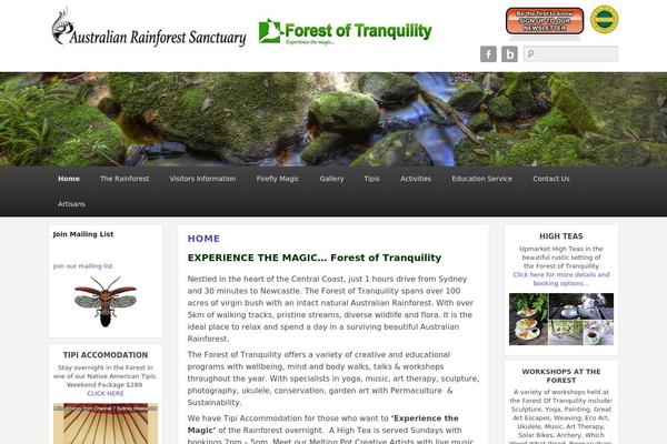forestoftranquility.com site used Catch Evolution