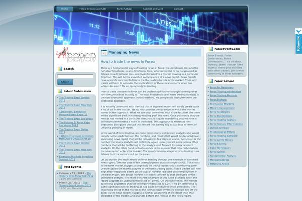 forexevents.com site used Fe-theme