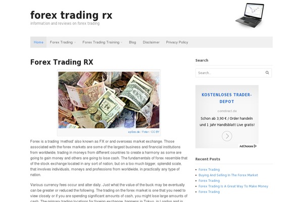 WordPress website example screenshot