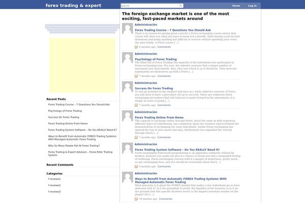 forextrainingreviews.info site used Facebook-like