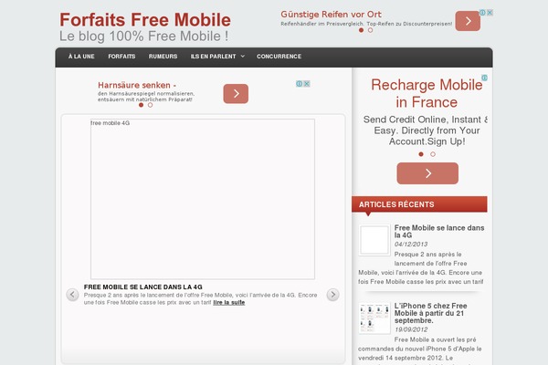 forfaits-free-mobile.com site used Levels