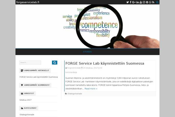 forgeservicelab.fi site used Dimecc