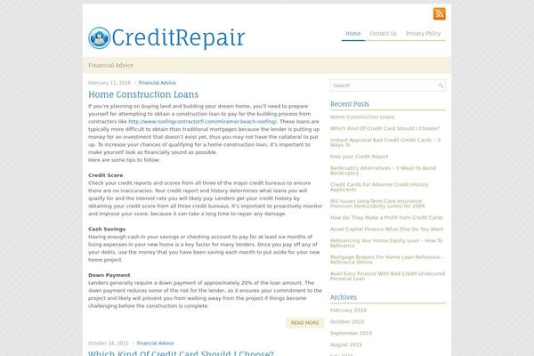 Creditrepair theme site design template sample