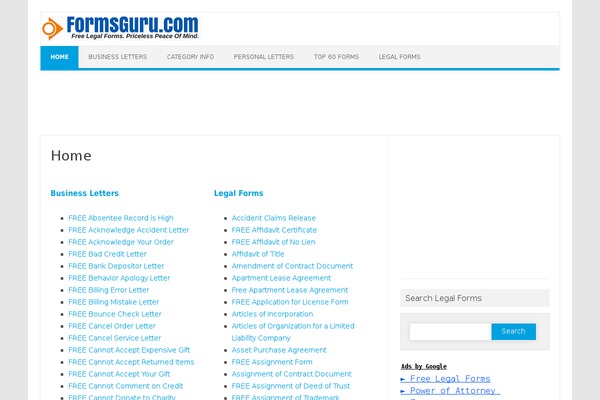 WordPress website example screenshot