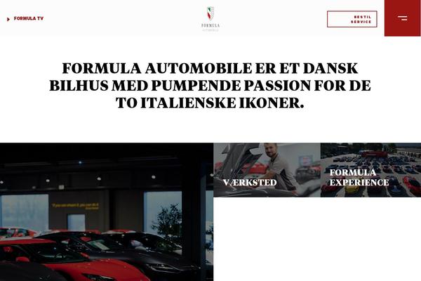 formulaauto.dk site used Formula-theme