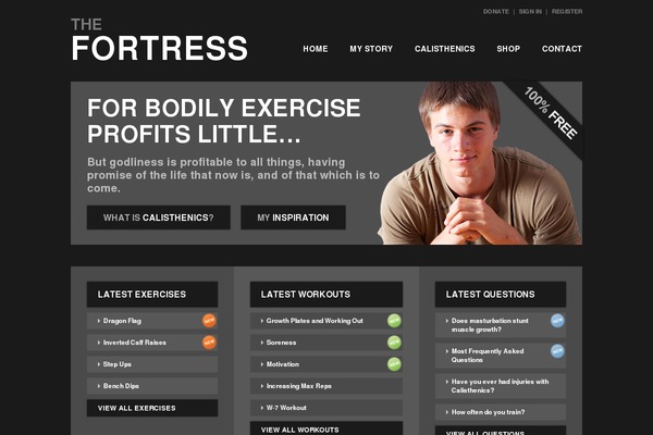Fortress theme websites examples