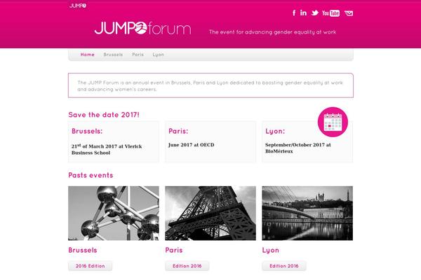 Jump theme site design template sample