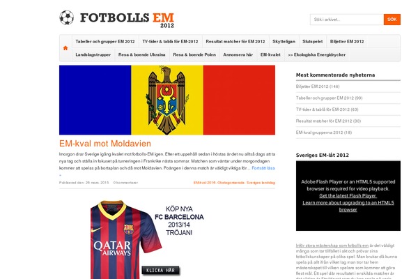 fotbollsem-2012.se site used Fotbollsem-2012
