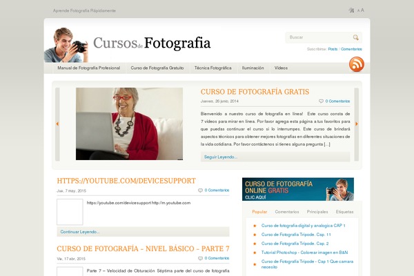 fotografiacursos.org site used Flash News