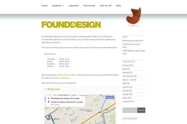 founddesign.ca site used Afternight