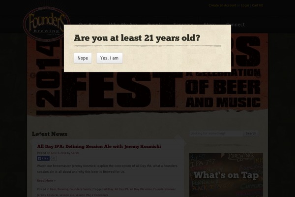foundersbrewing.com site used Founders