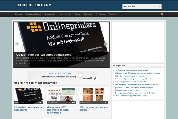 fourre-tout.com site used Blook-pro