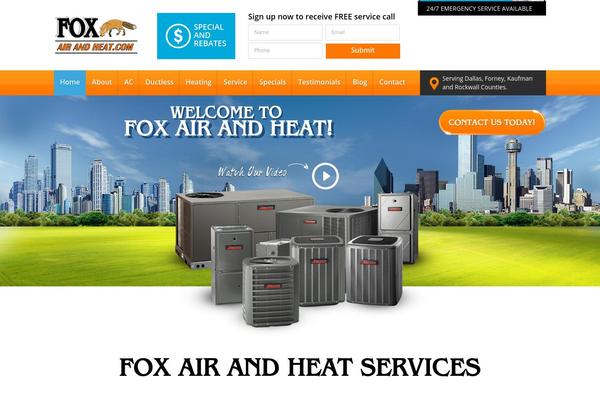 The Fox theme site design template sample