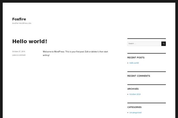 Twenty Sixteen theme site design template sample