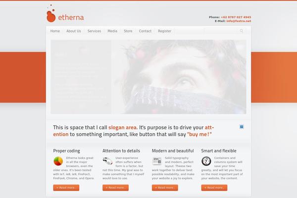 Etherna theme site design template sample
