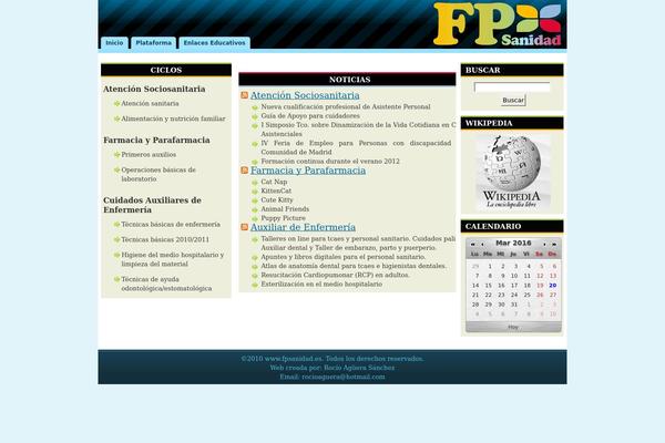 fpsanidad.es site used Curved-3col