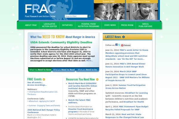 frac.org site used Frac-theme