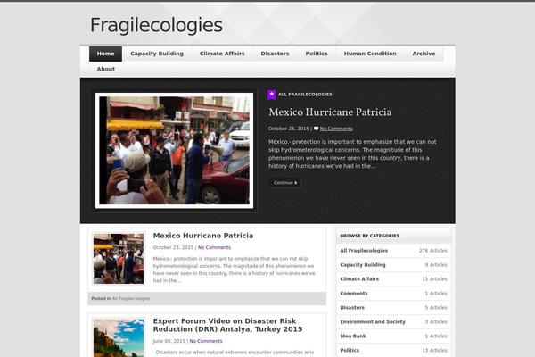 fragilecologies.com site used Periodic Child Theme