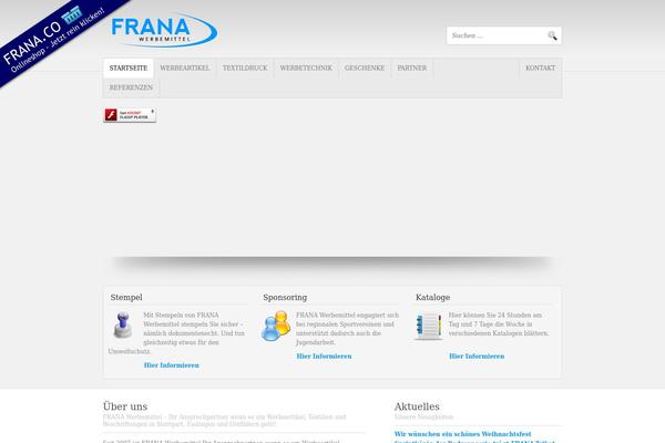 frana-werbemittel.de site used Frana