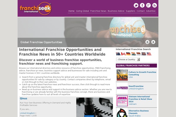 franchiseek.com site used Twentytwenty-child