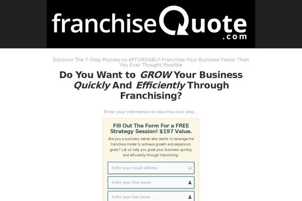 franchisequote.com site used Franchise