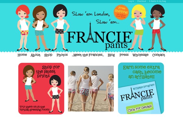 franciepants.com site used Over Easy