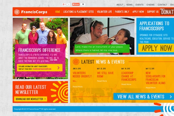 franciscorps.org site used Francis
