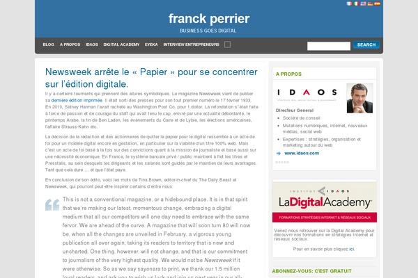 franckperrier.com site used Newsden