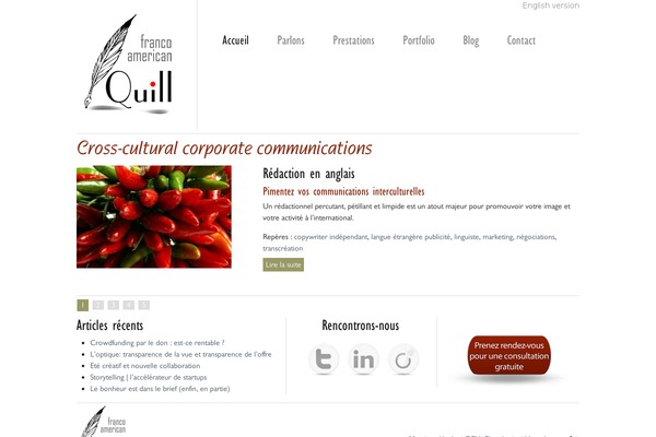 francoamericanquill.fr site used Franco-american-quill