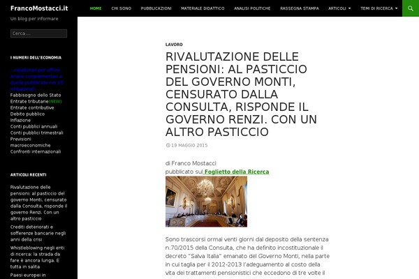 francomostacci.it site used Twenty Fourteen