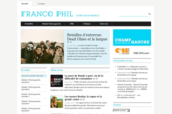 francophil.ca site used Mimbo_francophil