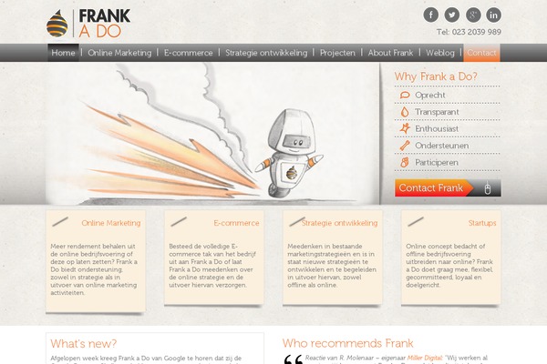 frank-a-do.nl site used Frank-a-do