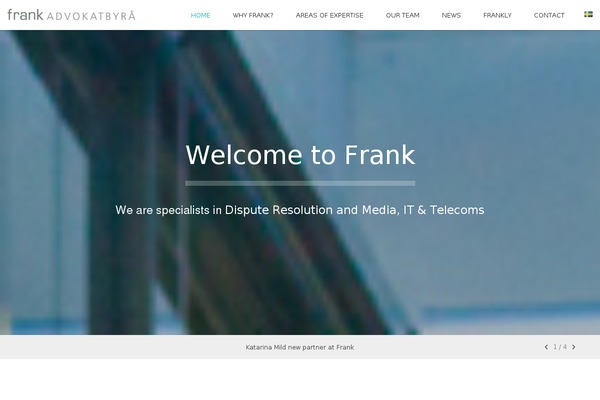 Frank theme site design template sample