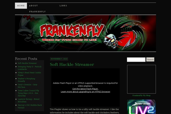 frankenfly.com site used Pilcrow