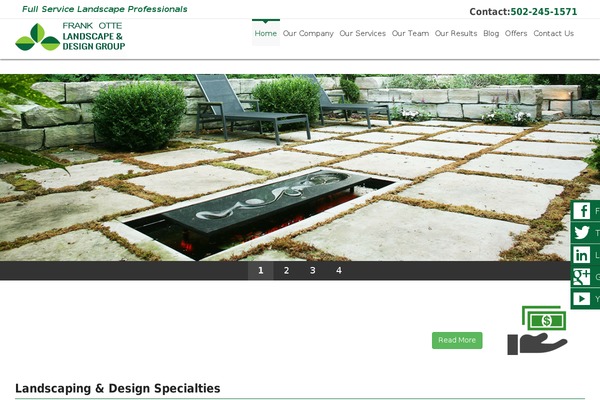 Landscape theme site design template sample